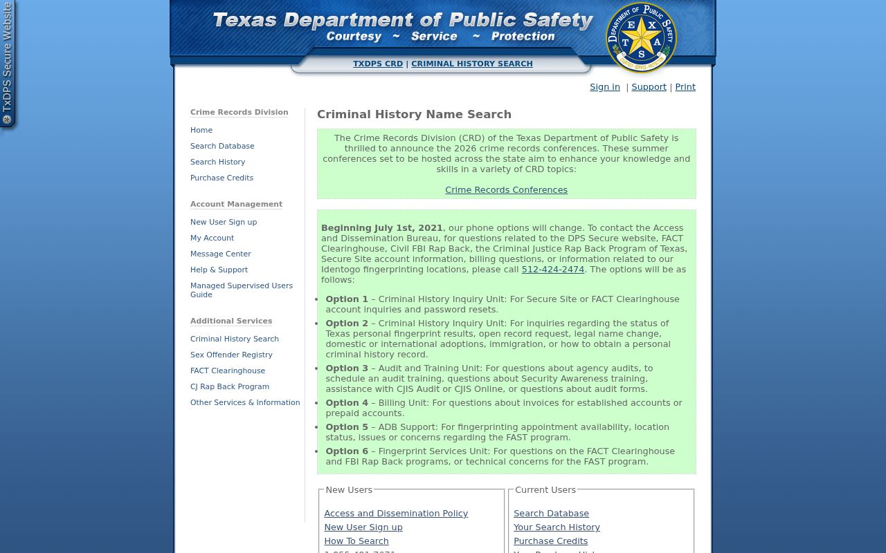 Edwards County criminal history Texas DPS conviction search